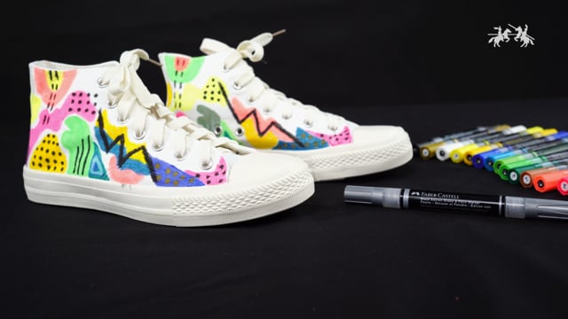 DIY Canvas Shoes with Faber-Castell Art Shed Brisbane