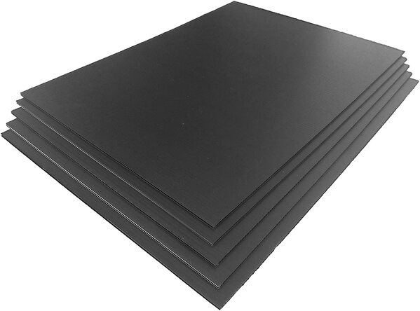 BLACK Corflute Corrugated Board 610 x 915 x 5mm