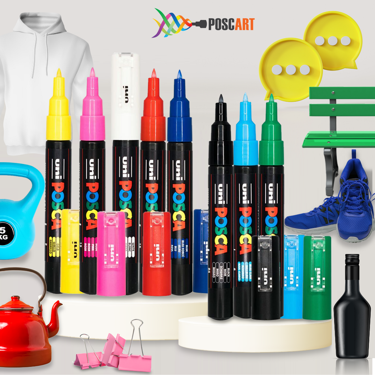 Posca PC-1M Extra Fine Paint Marker Set of 8 Assorted