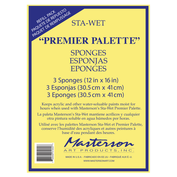Sta-Wet Premier Palette Sponge Refill x 3 No.105