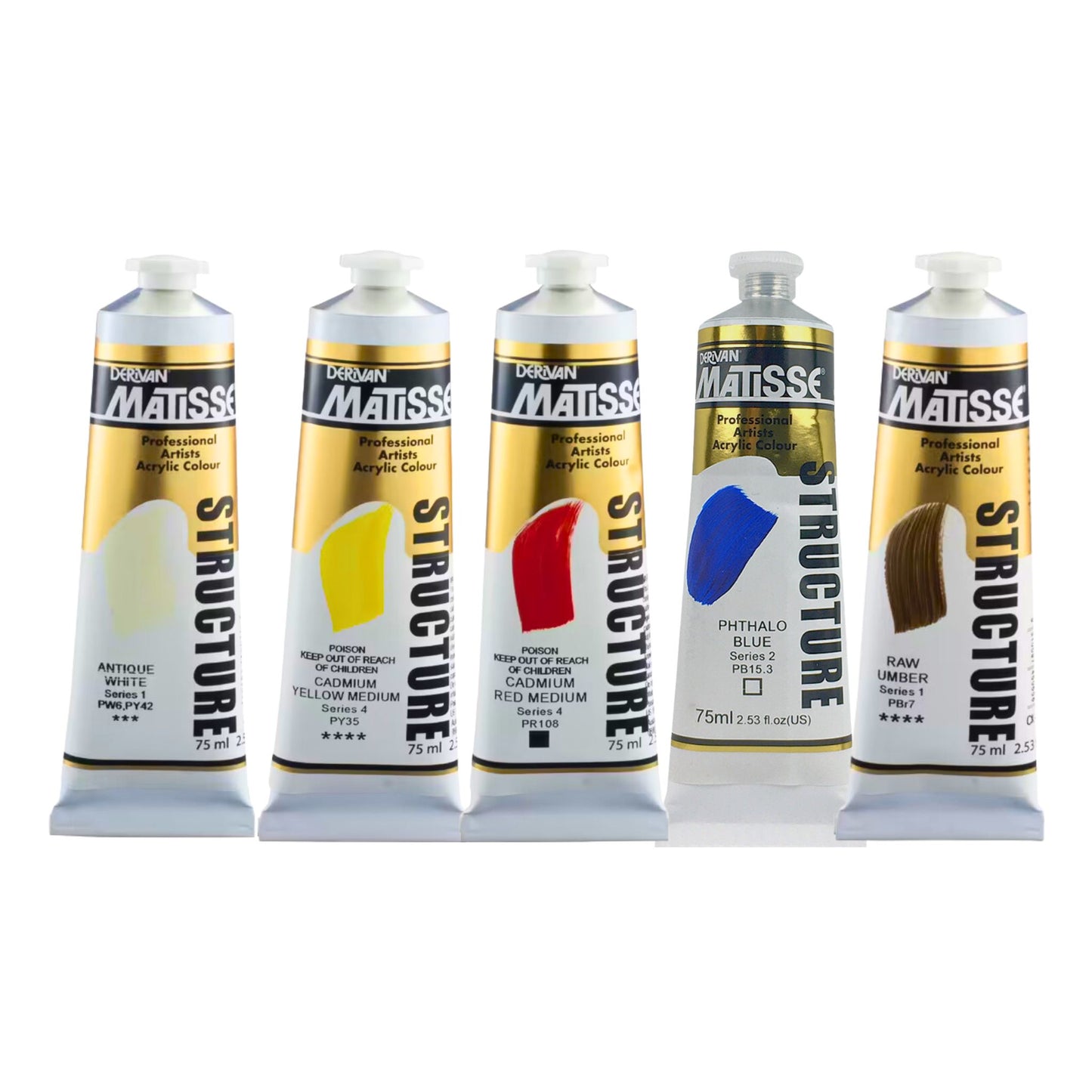MATISSE STRUCTURE WARM COLOURS SET 5 x 75ml image 3