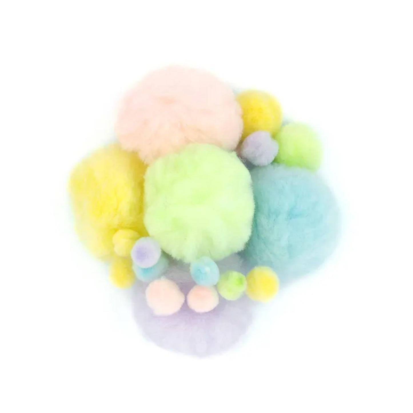 Value Craft Pom Pom Pastel Mix 60pce