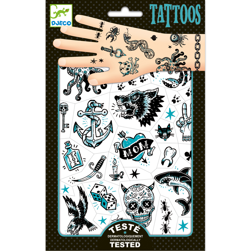Djeco Temporary Tattoos 50+ Dark Side Designs