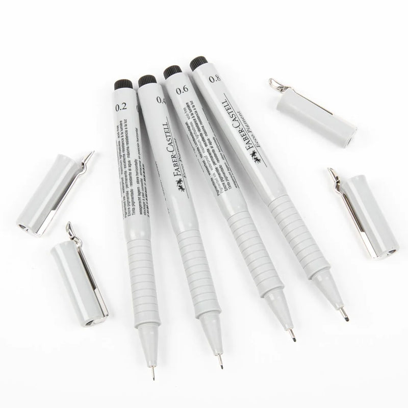 Faber-Castell Ecco Pigment Pens 0.2 0.4 0.6 0.8