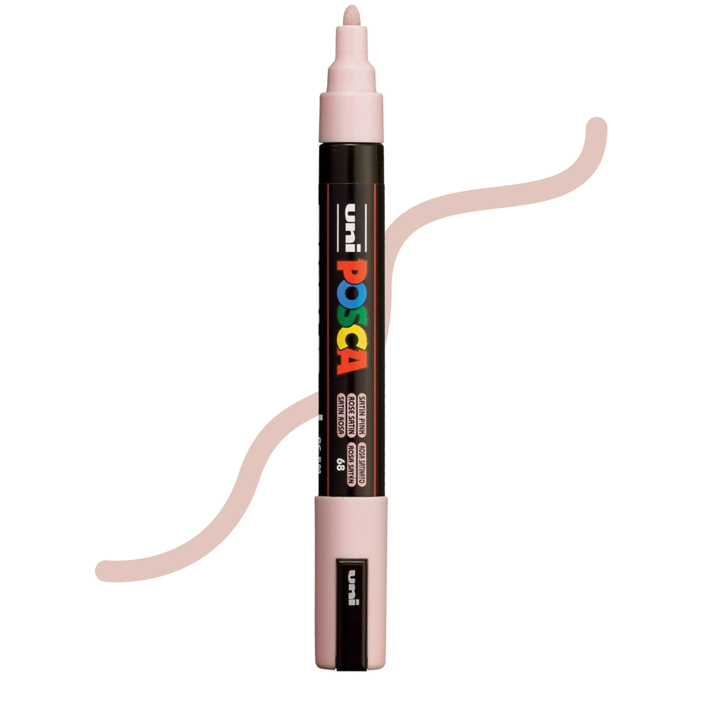 UNI POSCA 5M MEDIUM BULLET 1.8 to 2.5mm SATIN PINK