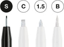 Faber-Castell Pitt Artist Pen Black + White Pack of 4