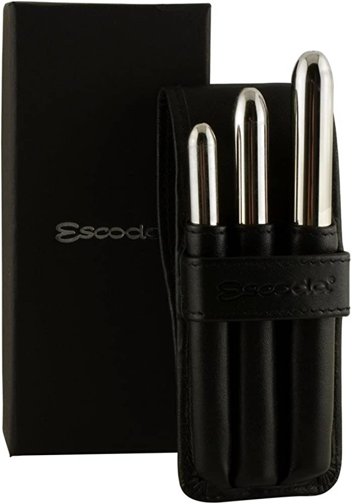 Escoda Travel Brush Synthetic Set of 3 - Black