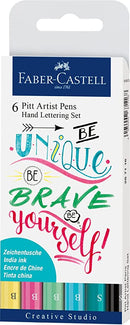 Faber-Castell Pitt Artist Pen Hand Lettering Pastel x 6