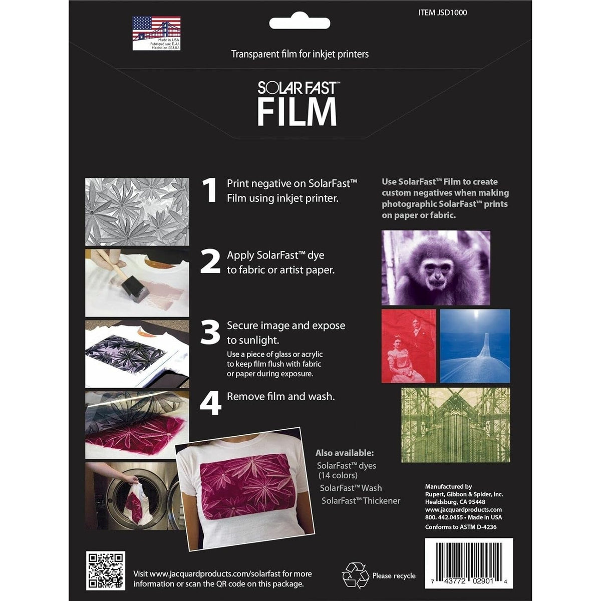 Jacquard SOLARFAST Film Pack of 8 Sheets