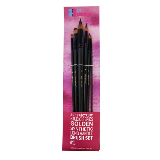 Art Spectrum Golden Synthetic Brush Set No.1 Long Handle Default Title