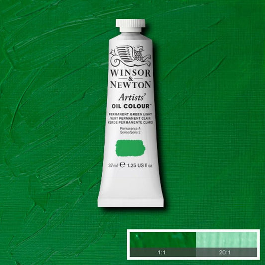 Winsor and Newton Artists Oil Colour 37ml S2 Permanent Green Light
