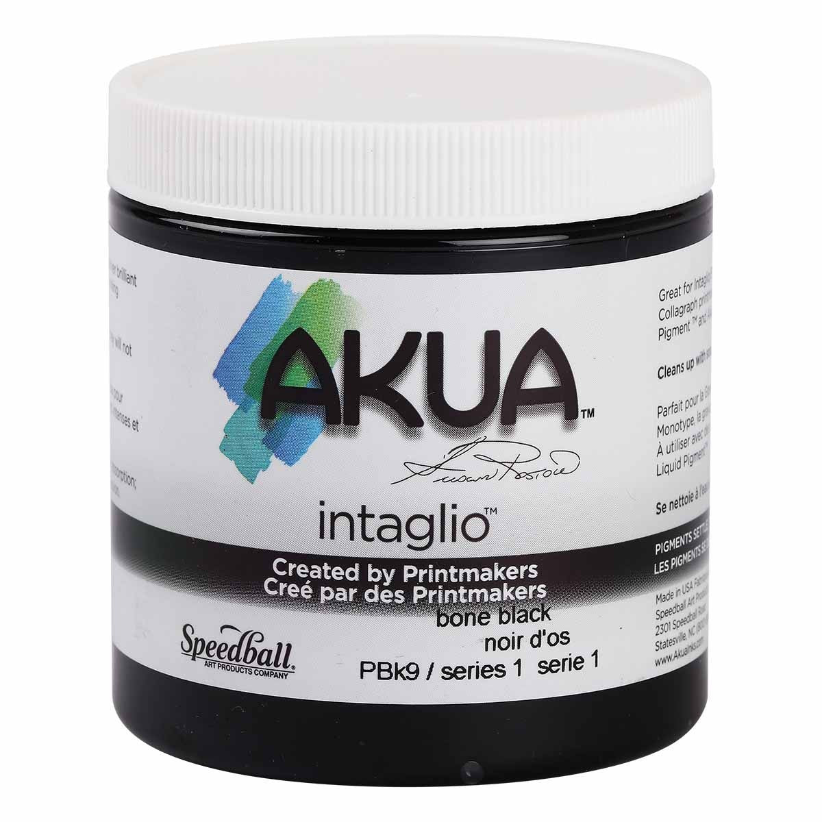 Akua Water-based Etching Ink 237ml Bone Black image 1