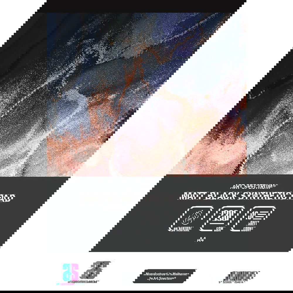 Art Spectrum Matt Black Synthetic Pad 230gsm A4