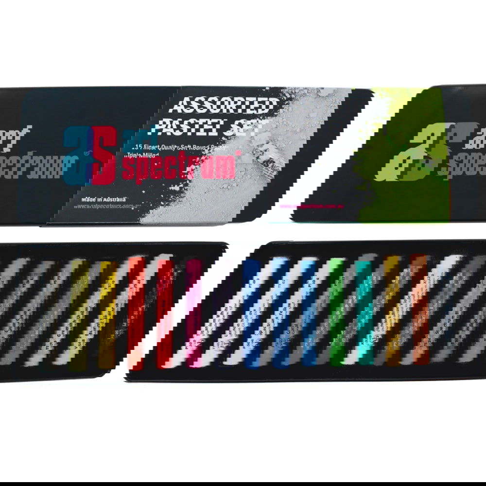 Art Spectrum Soft Round PASTEL Box of 15 - Assorted Colours image 1