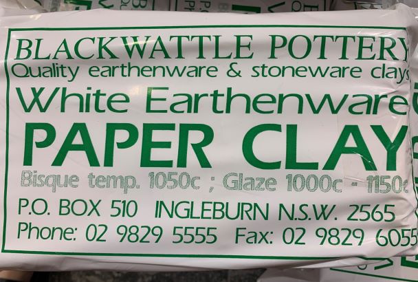 Black Wattle Paper Clay White Earthenware 10kg
