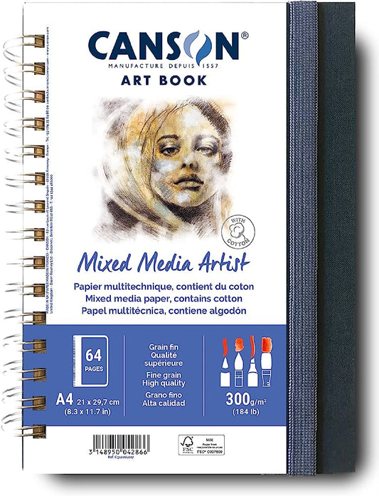 Canson Prof Book 300 Pro Mixed Media Portrait 32sht A5 Default Title