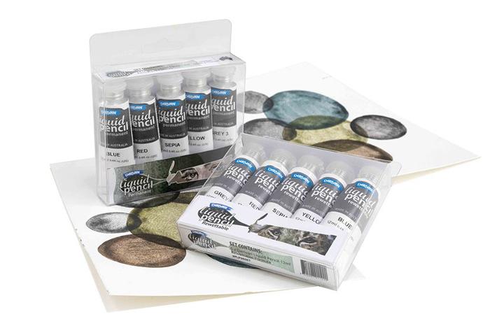 DERIVAN LIQUID PENCIL SET 5 x 12ml - Rewettable