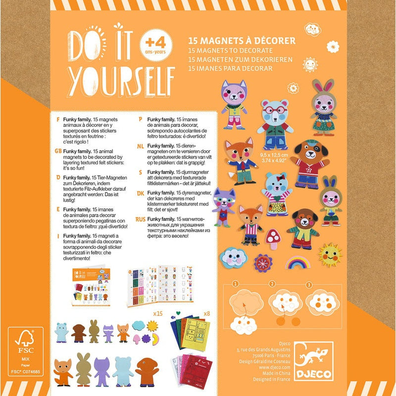 Djeco Do It Yourself - Funky Family Magnets