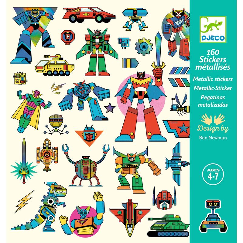 Djeco Stickers - Robot Metallic
