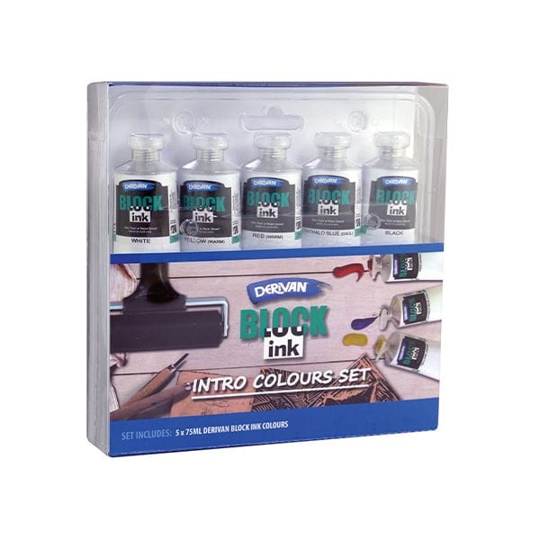 Derivan Block Ink Tube Set 5 x 75ml