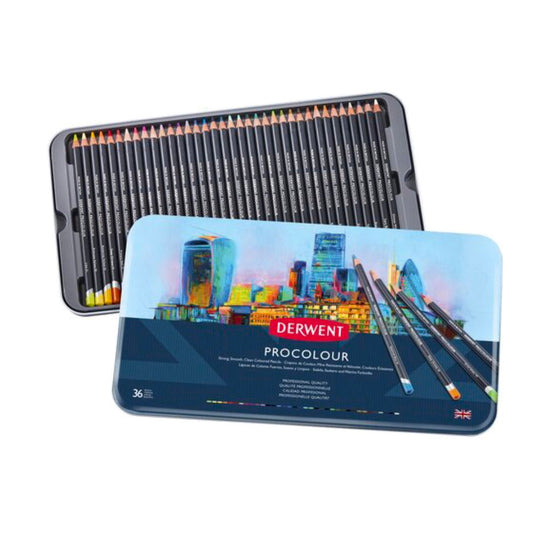 Derwent Procolour Pencils Tin of 36 Assorted Default Title