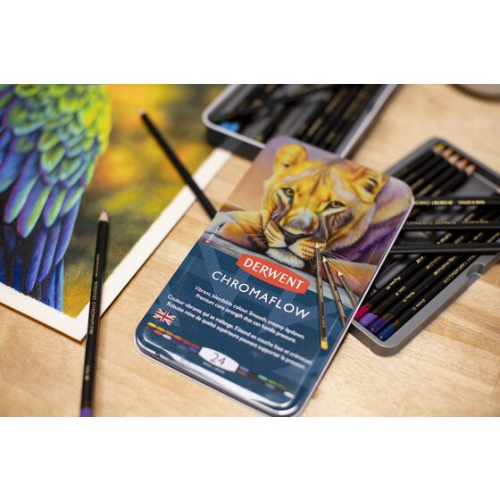 Derwent Chromaflow Pencils Tin of 24