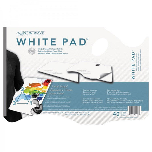 Disposable Palette Pad WHITE 28x40cm Hand Held Default Title