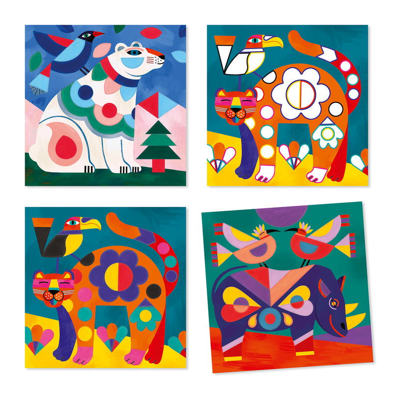 Djeco Fanciful Animal Cards to Paint image 4