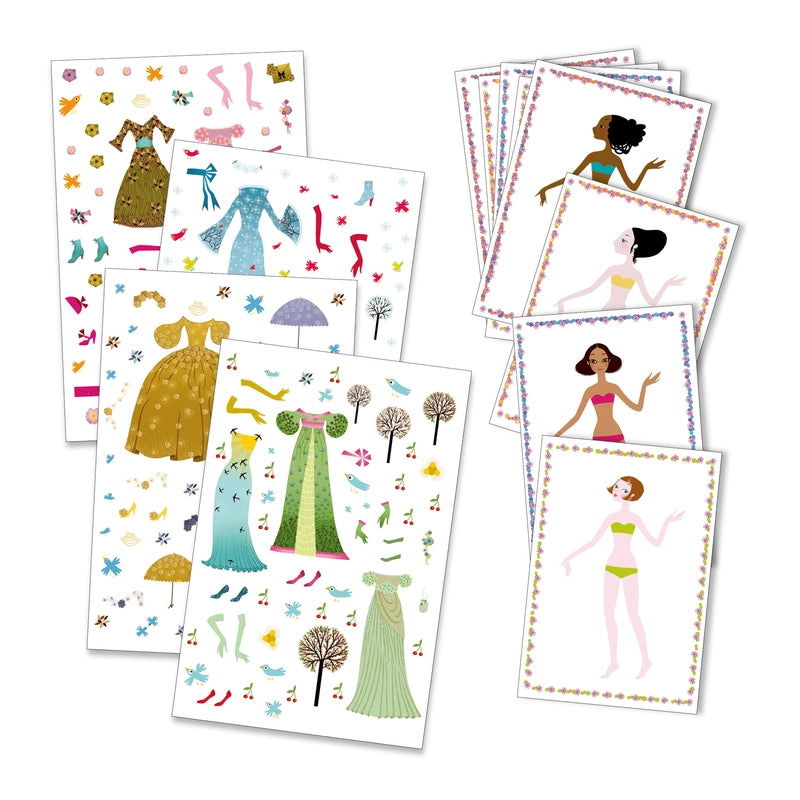 Djeco Paper Dolls Stickers Fashion image 3