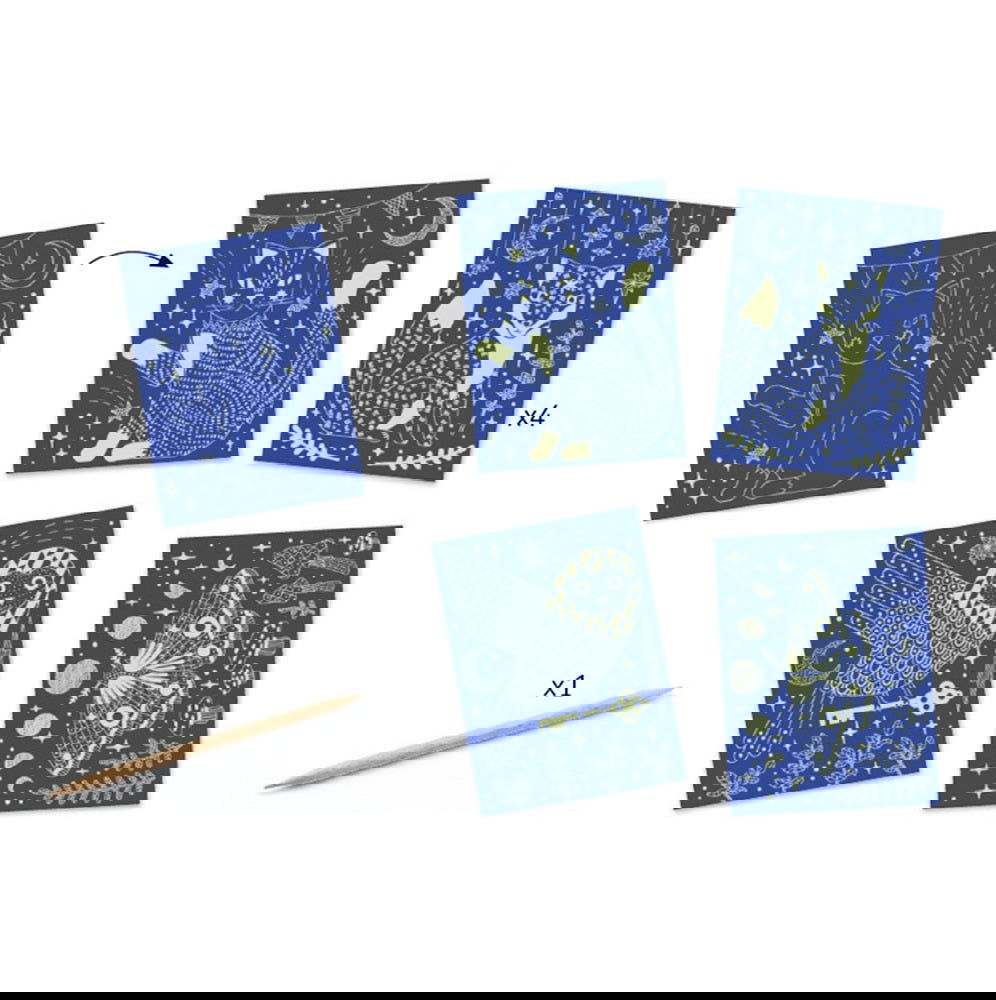 Djeco Scratch Cards - At Night