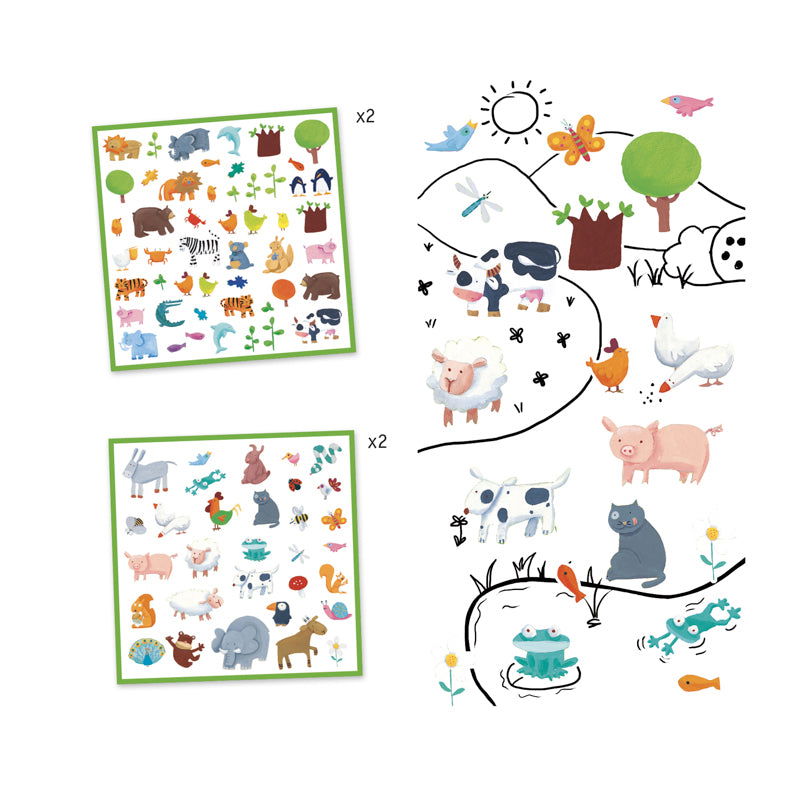 Djeco Stickers - Animals image 2