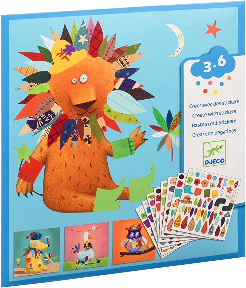 Djeco Create With Stickers - Animals image 5