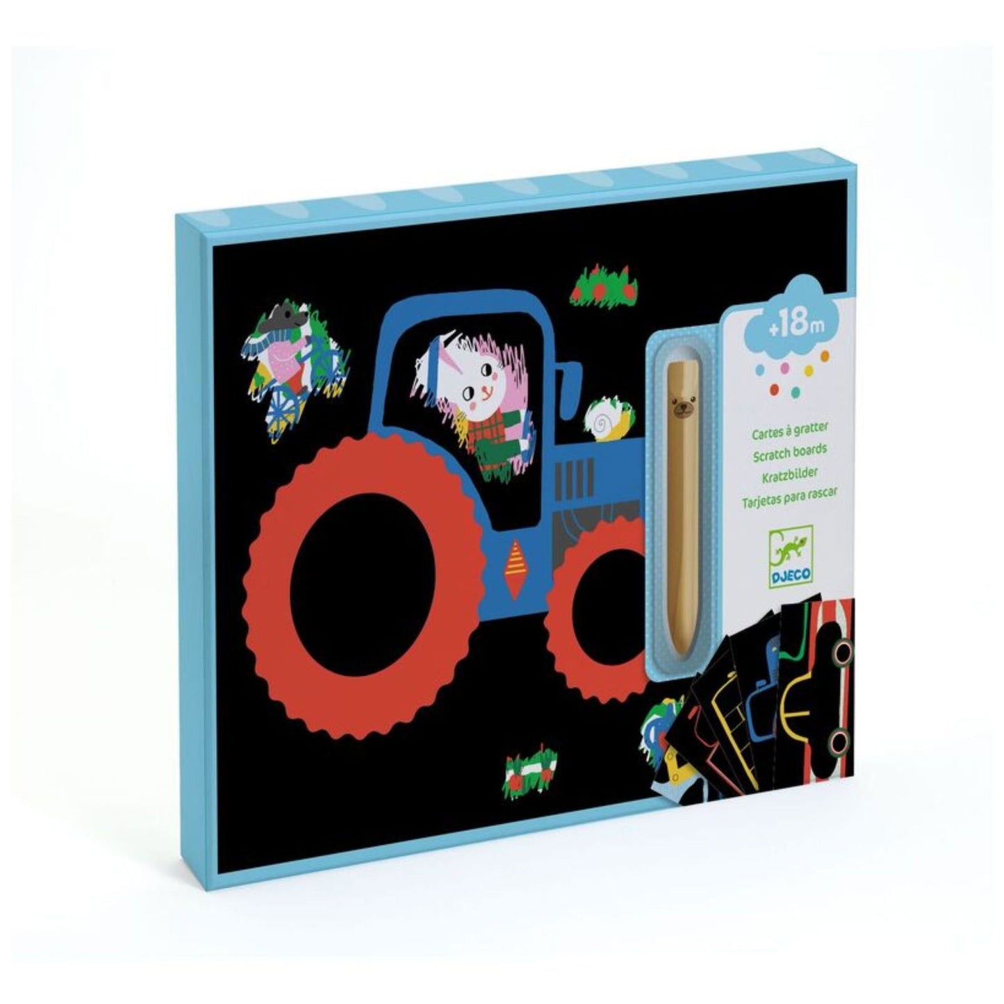 Djeco Learning About Vehicles Scratch Cards