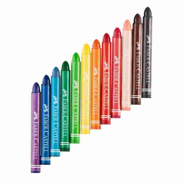 Faber-Castell Jumbo Twist Colouring Crayons - Assorted Colours