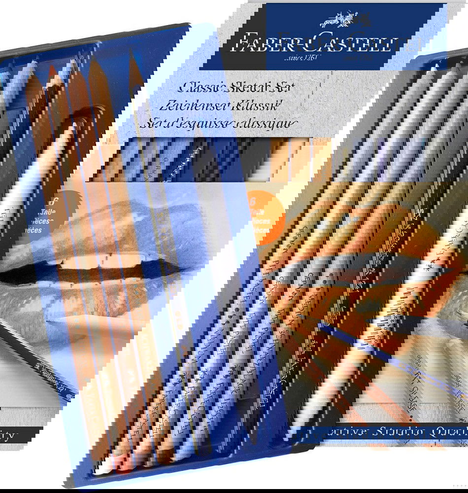 Faber-Castell Classic Sketch Set with Eraser Artist Drawing Set