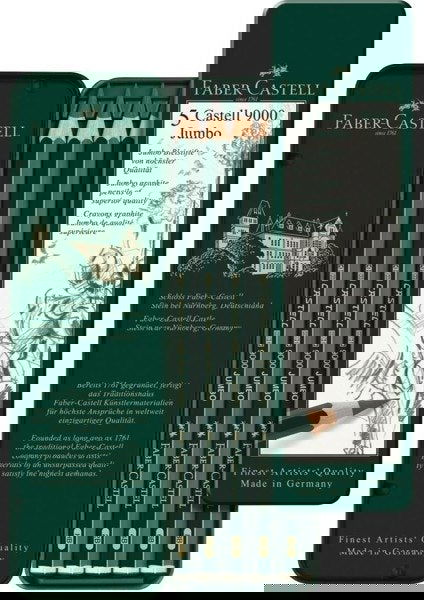 Faber-Castell Jumbo 9000 Pencil Tin of 5 Default Title