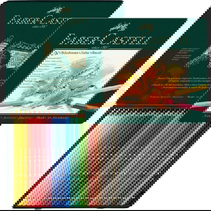 Faber-Castell Polychromos Pencils Assorted Tin of 24