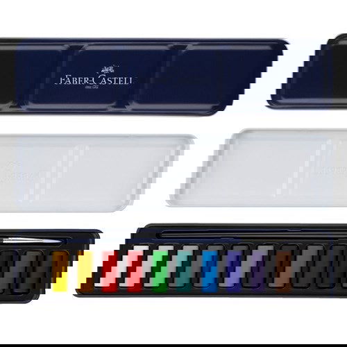 Faber-Castell Studio Watercolour Paint Pans - Tin of 12