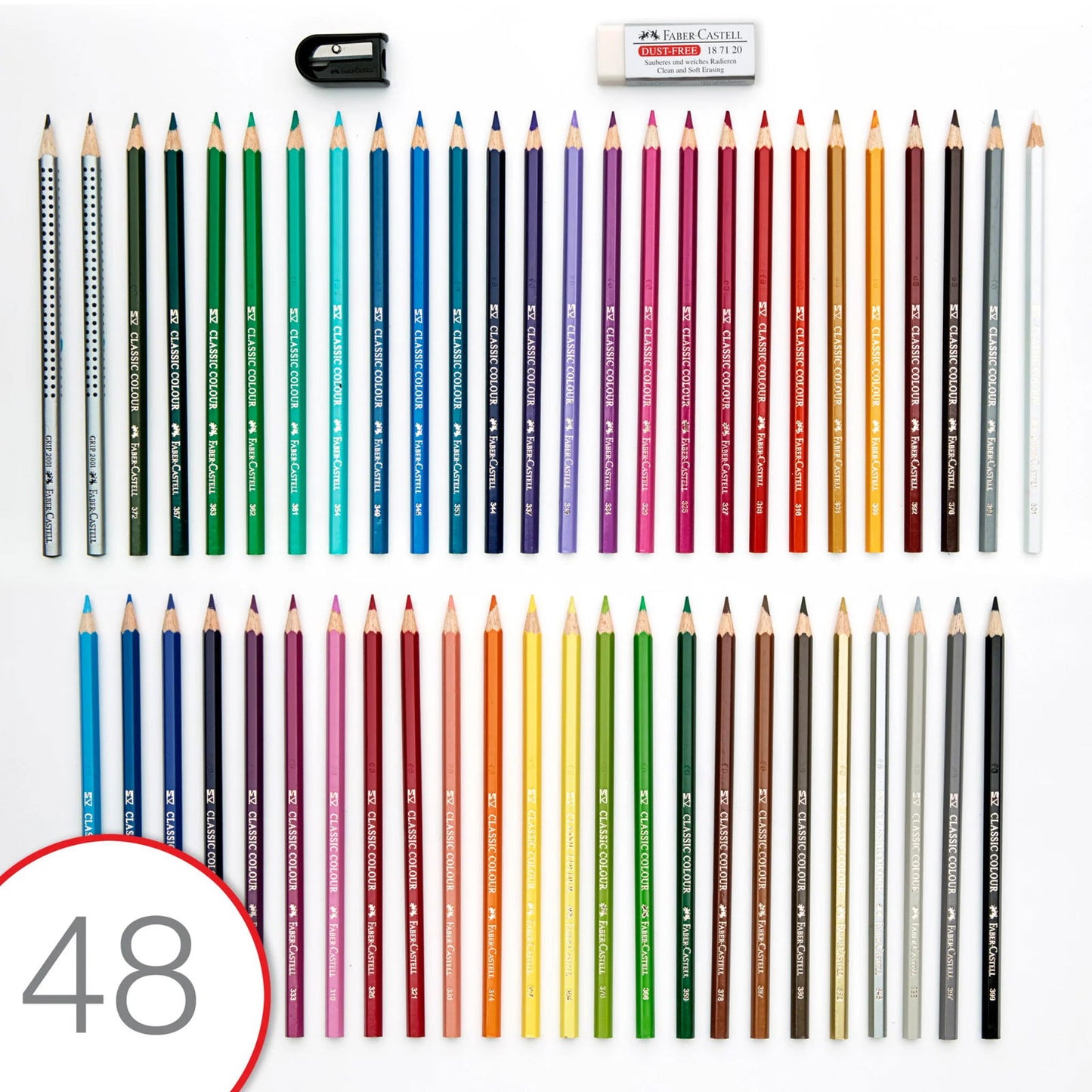 Faber-Castell Classic Pencil tin of 48 + Colour Wheel