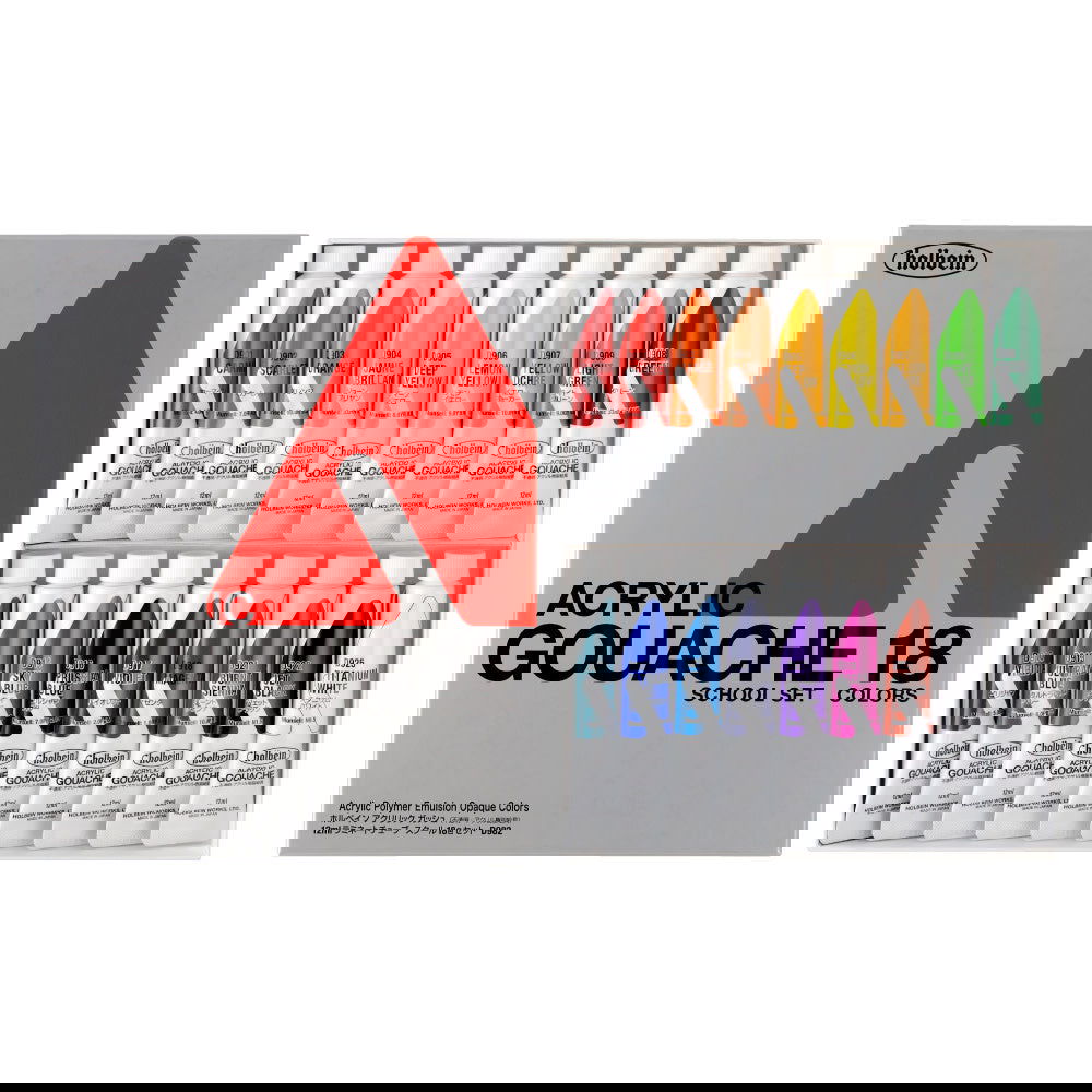 Holbein Acrylic Gouache Set 18 x 12ml