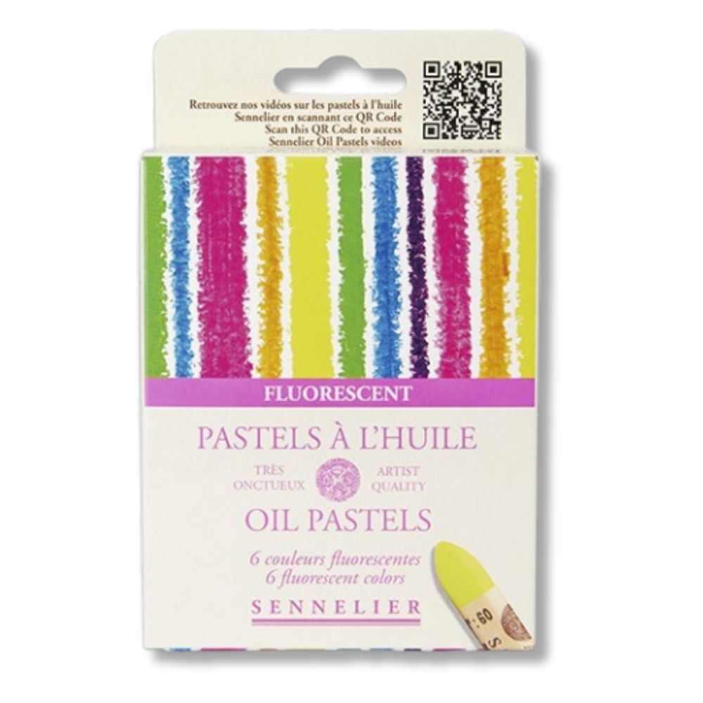 Sennelier Oil Pastels Box of 6 - Fluorescent image 2