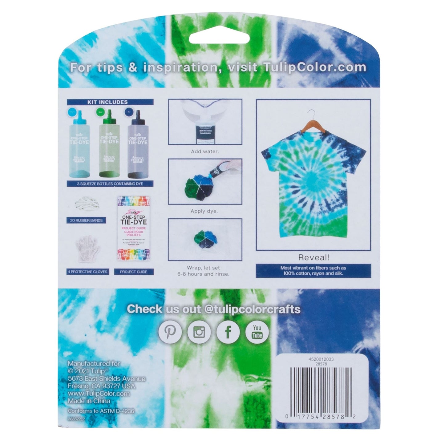 Tulip One Step Tie-Dye Kit 3 Colours - Moody Blues