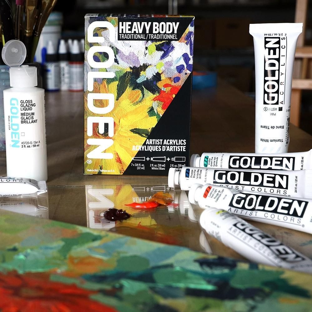 GOLDEN Heavy Body Acrylic Traditional Set