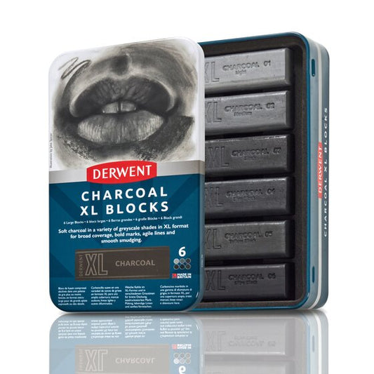 Derwent Charcoal XL Blocks Tin of 6 Default Title