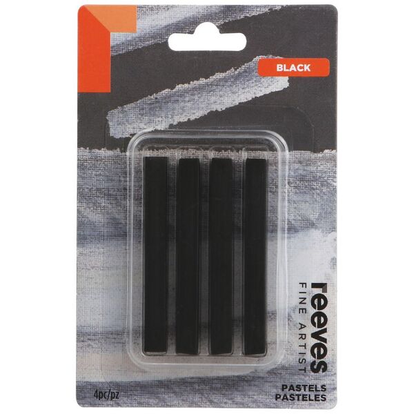 Reeves Fine Artist Pastel Pkt 4 BLACK Default Title