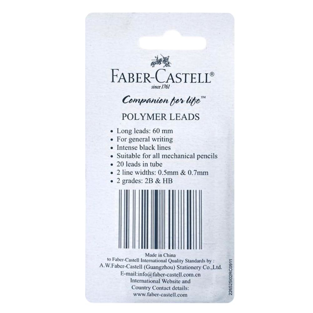 Faber-Castell Polymer Leads 0.7mm 2B pack of 2