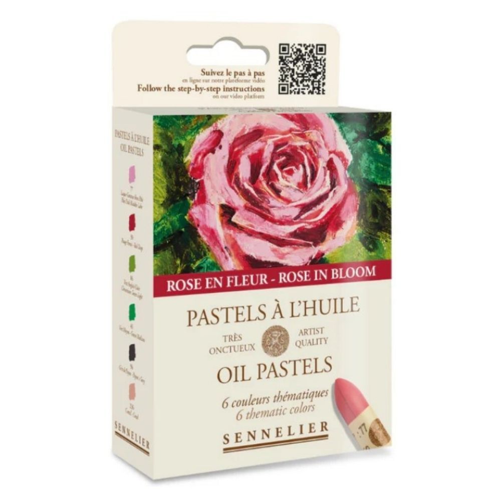 Sennelier Oil Pastels Box of 6 - Rose in Bloom image 2