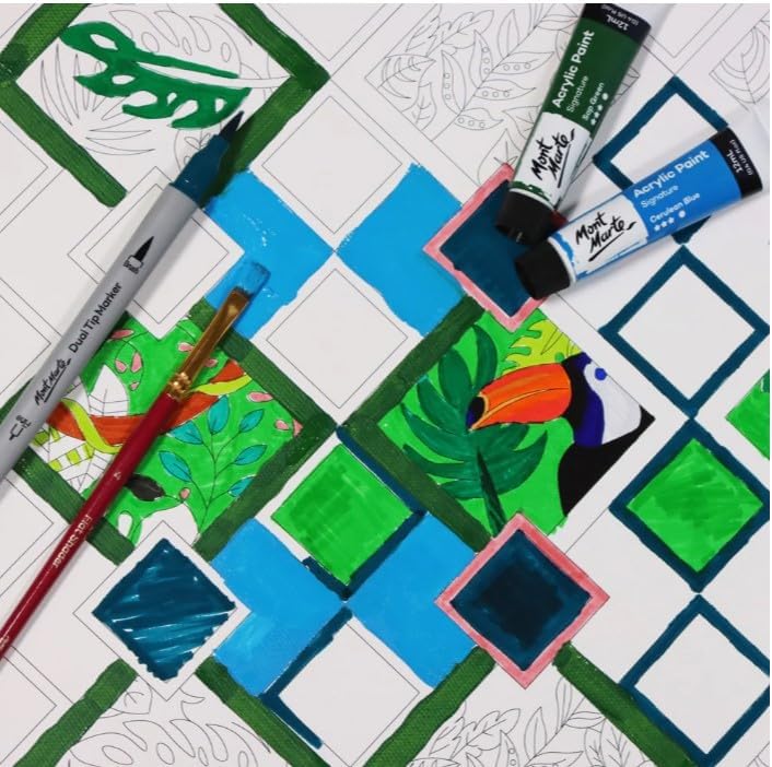 Mont Marte Colouring Canvas 30x60cm - Infinity Assorted