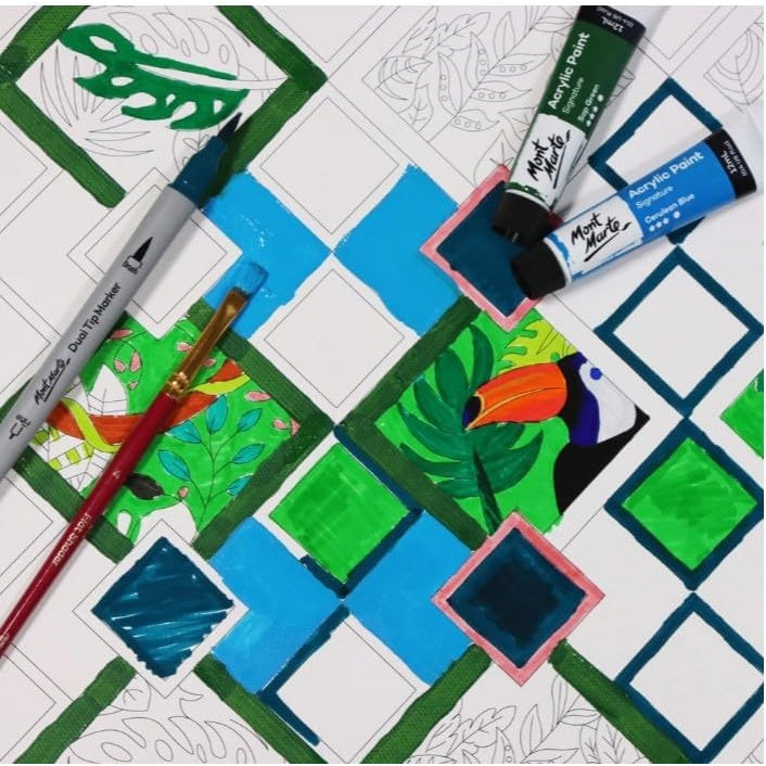 Mont Marte Colouring Canvas 30x60cm - Infinity Assorted