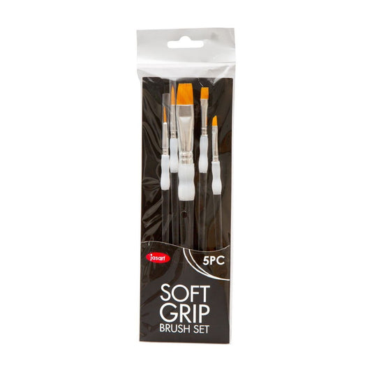 Jasart Soft Grip Brush Set 71410 Beginner Set of 5 Default Title